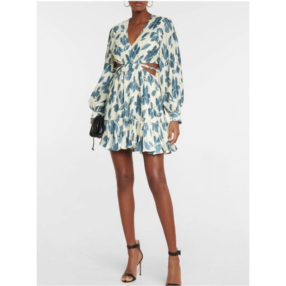 SIMKHAI LONDYN FLORAL CUTOUT MINI DRESS